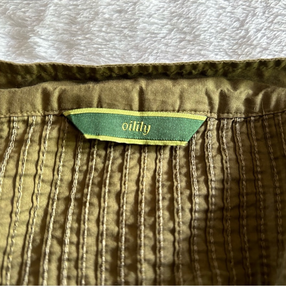 Olive Color Oilily blouse. Size EU 36 - Picture 2 of 5